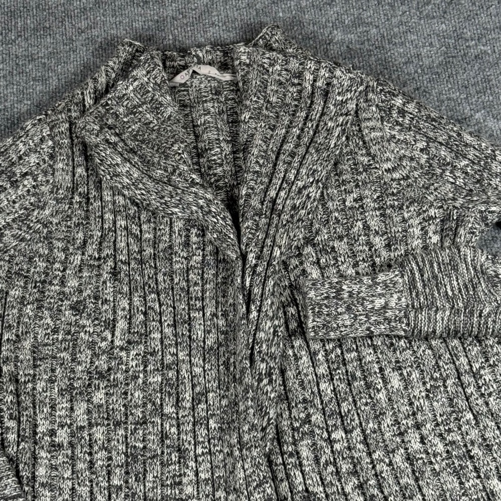Athleta Open‎ Front Cardigan Sweater Womens Small Marled Knit Merino Wool Blend